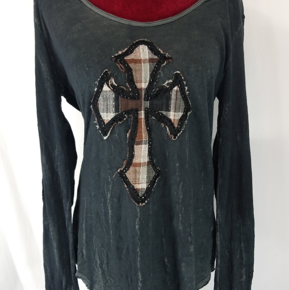 Beveled Stone womens Cotton Blouse large